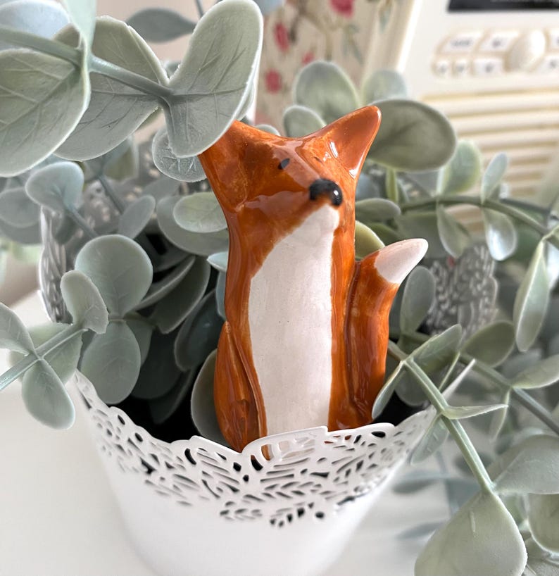 Fox Gift Hug - Ceramic Handmade image 8