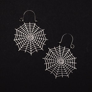 Halloween Spider Web Hoop Earrings