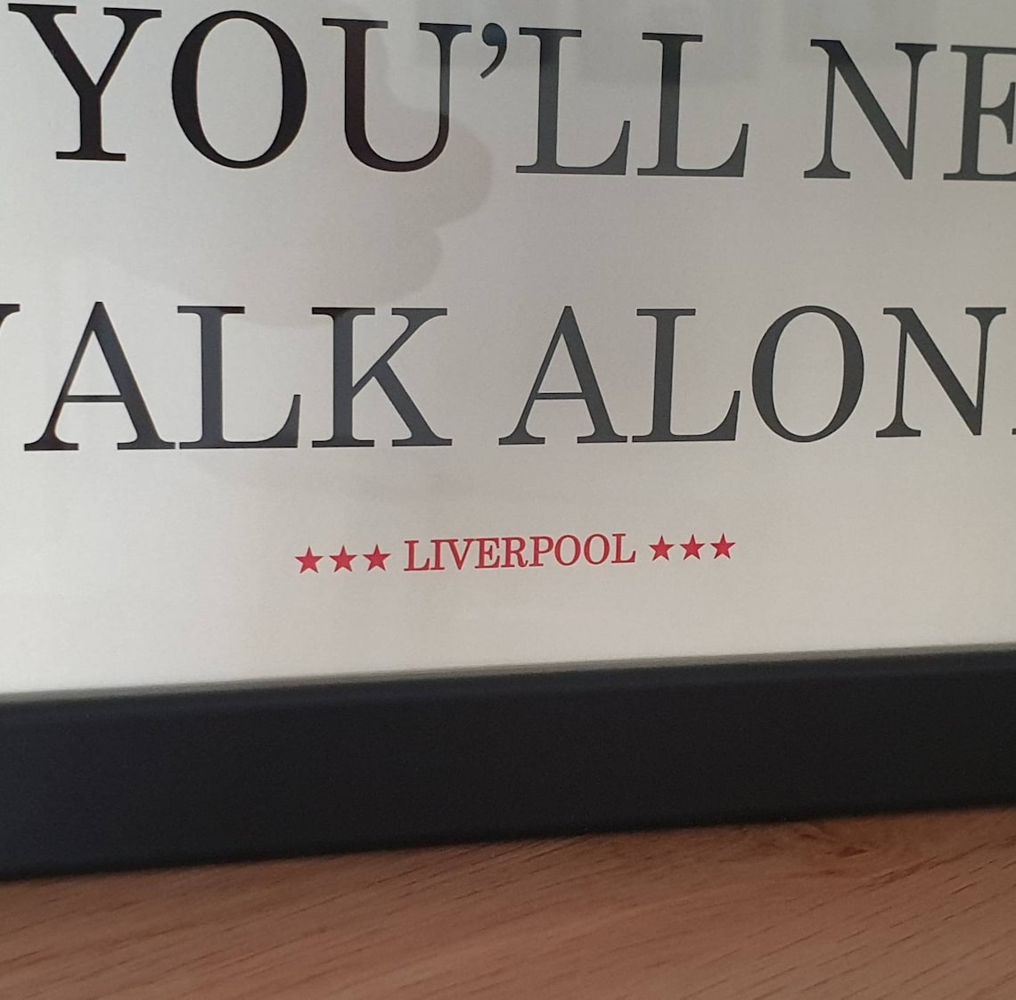 Liverpool FC Youll Never Walk Alone Lyrics Large A3 Framed - Etsy