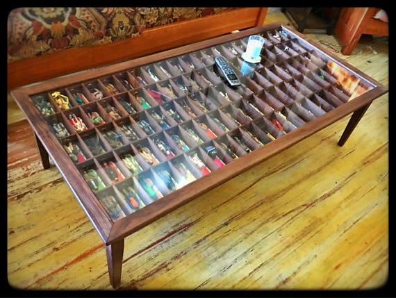 Handmade Walnut Shadow Box Curio Cabinet Coffee Table For Star Etsy