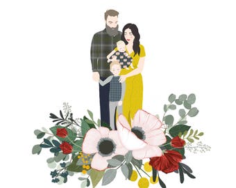 Custom Made Family Portrait Illustration