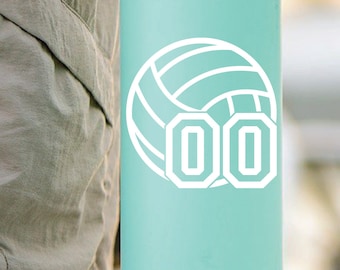 Volleyball with Custom Number Decal | Gift | Sticker