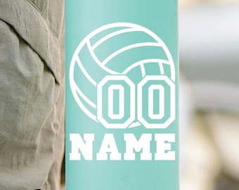 Volleyball Name and Number Decal | Sticker | Gift