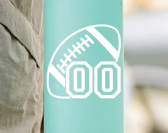 Football Number Gift | Vinyl Sticker Decal