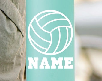 Volleyball with Name Decal | Water Bottle | Laptop | Phone | Car | Custom Sticker | Rambler | Sticker