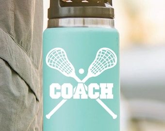 Lacrosse Coach Vinyl Sticker | Waterproof Decal