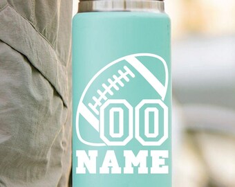 Football Sticker Number and Name Decal