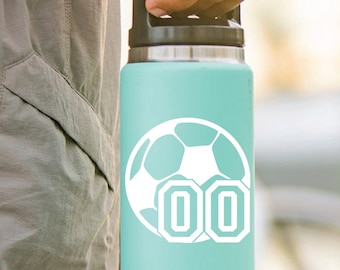 Soccer Ball Number Decal | Gift | Sticker