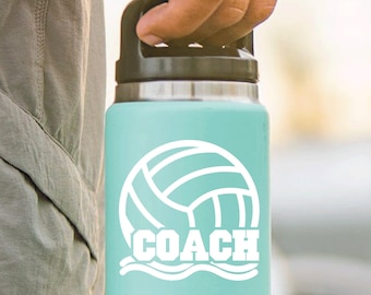 Water Polo Coach Gift | Vinyl Sticker Decal Outlined