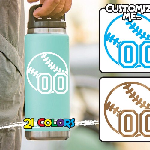 Softball Sticker Water Bottle Sticker Softball Gift Etsy