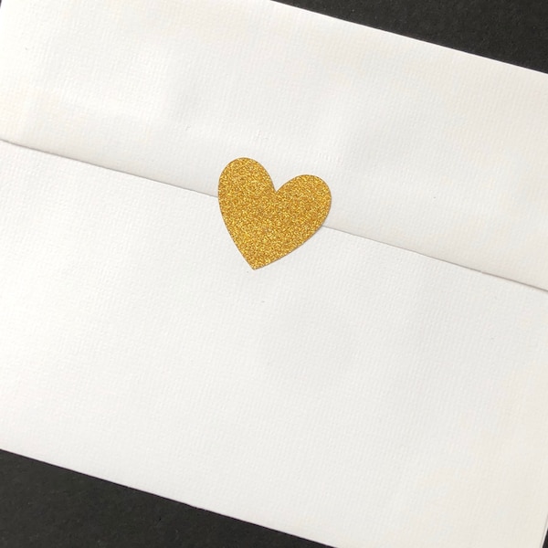 Gold Heart Stickers Etsy