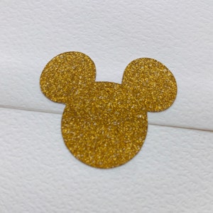 Mickey Mouse Glitter Stickers, Envelope Seals and DIY Party Decoration, Gold or Silver imagem 3