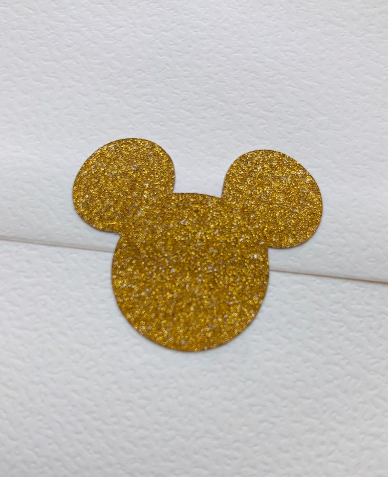 Mickey Mouse Glitter Stickers, Envelope Seals and DIY Party Decoration, Gold or Silver imagem 3