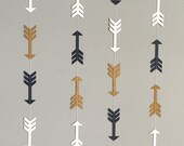 Arrow Garland, Gold Glitter, Navy and White