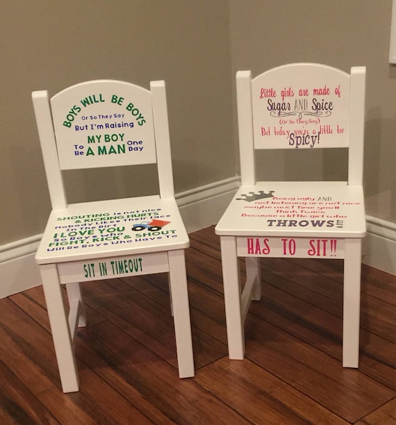 Personalized Boy/girl Timeout Chair/gender Neutral Timeout Etsy