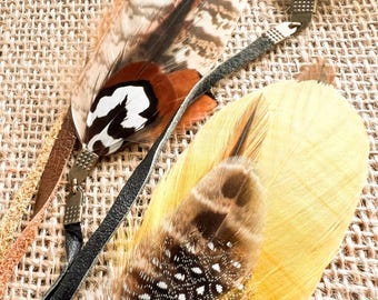Leather Dangle – Handmade Feather Jewelry | Festival & Bridal Statement Earring | Sustainable Fashion | Handmade Eco-Friendly Jewellery