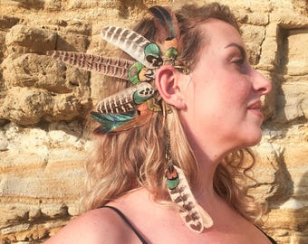 Feather Ear Cuff | Ear Wrap | Brass | Handmade Accessory |