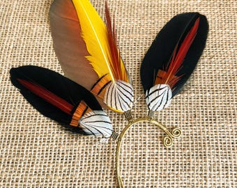 Handmade Feather Ear Cuff | Eco-Friendly, Adjustable Ear Wrap