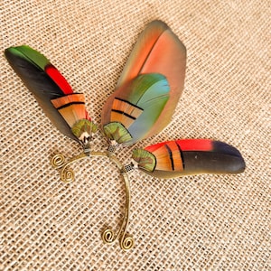 One-of-a-Kind Feather Ear Cuff | Slow Fashion Accessory | Conscious Style for Festivals, Ceremonies & Everyday Wear