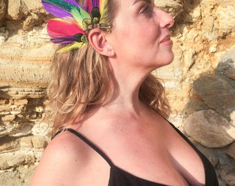 Small Feather Ear Wrap | No Piercing Needed | Eco-Friendly Handmade Festival Accessory | Unisex Design