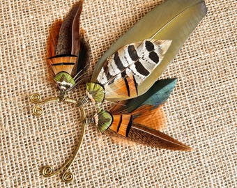 Bold Feather Ear Cuff | Alternative Festival Fashion | Ethical Statement Jewelry | Lightweight & Unisex Design