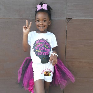 SALE Princess Shirt, Afro Puff Shirt, Juneteenth Girl Shirt, Black Princess Shirt, Positive Affirmations, Black History Kid Shirt image 5