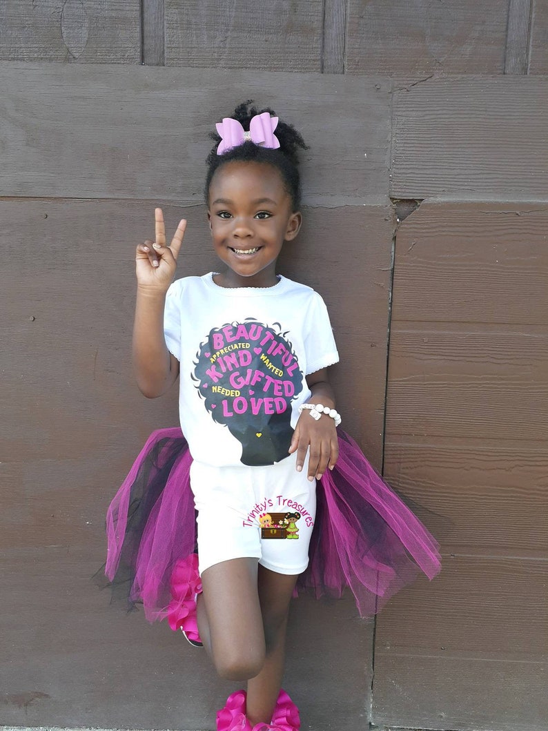 SALE Princess Shirt, Afro Puff Shirt, Juneteenth Girl Shirt, Black Princess Shirt, Positive Affirmations, Black History Kid Shirt image 5