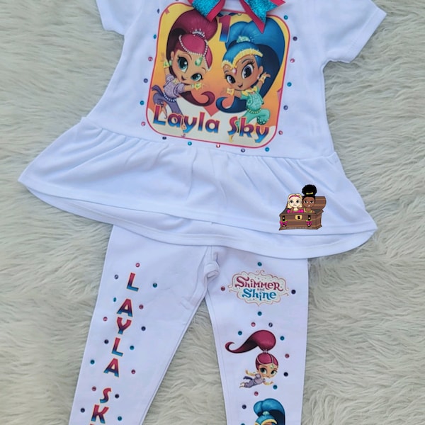 Birthday Shirt, Birthday Outfit, Leggings Set, Matching Hair Bow, Leggings, Girls Leggings, Denim Vest, Custom Denim, Hairbow, Headband