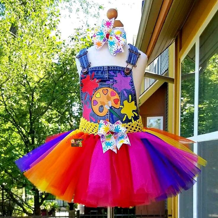 Rainbow Tutu Rainbow Birthday Outfit Neon Outfit Rainbow - Etsy