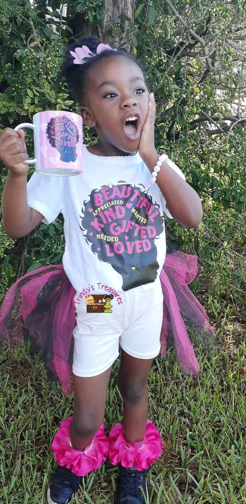 SALE Princess Shirt, Afro Puff Shirt, Juneteenth Girl Shirt, Black Princess Shirt, Positive Affirmations, Black History Kid Shirt image 6