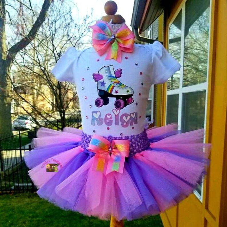 Roller Skating Tutu Set Skate Party Birthday Outfit Disco Etsy