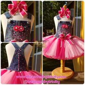 Denim Birthday Outfit, Overall Tutu, Diamonds & Pearls Outfit ...