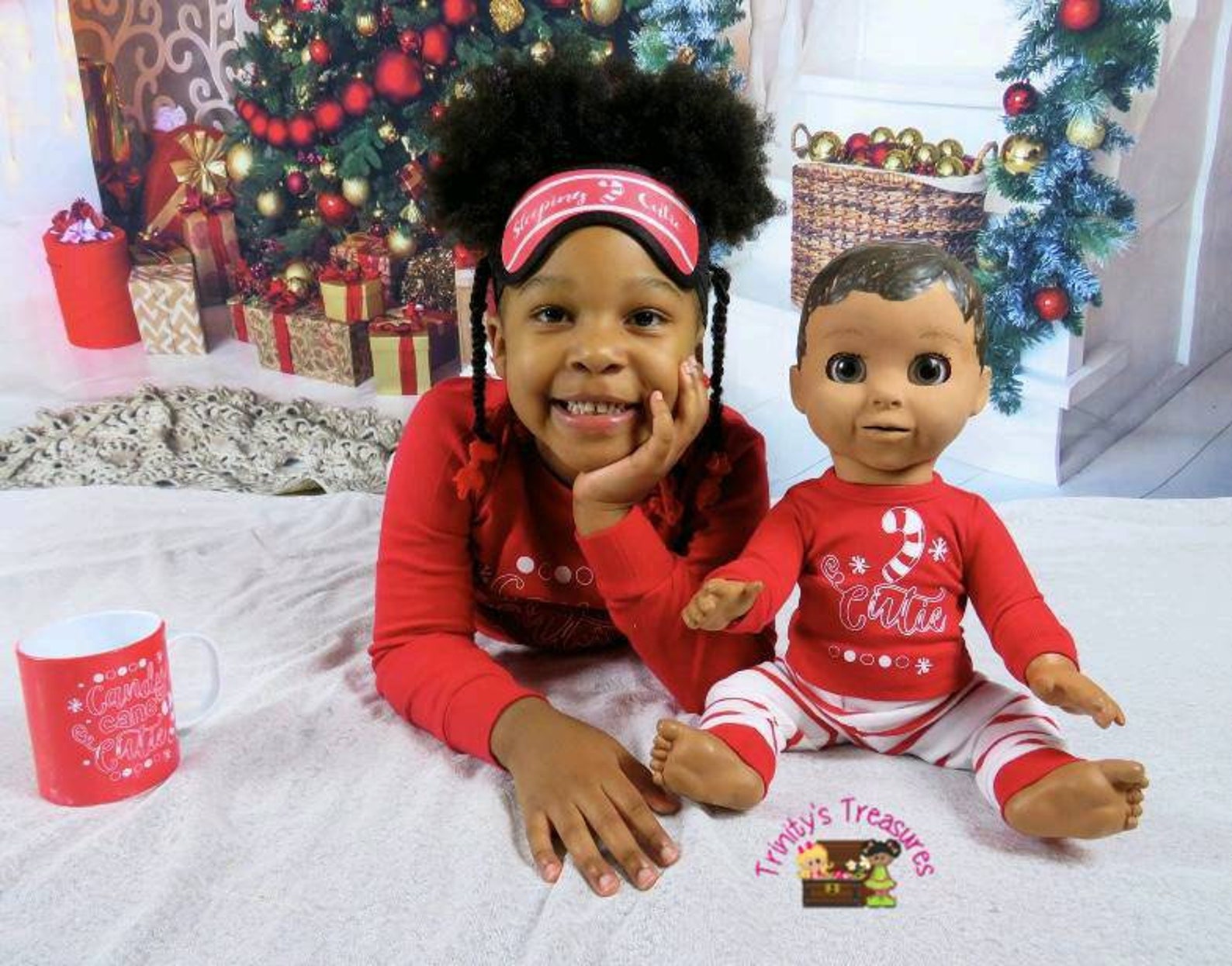 Matching Girl & Doll Pajama Set Christmas Pajamas Candy Cane Etsy