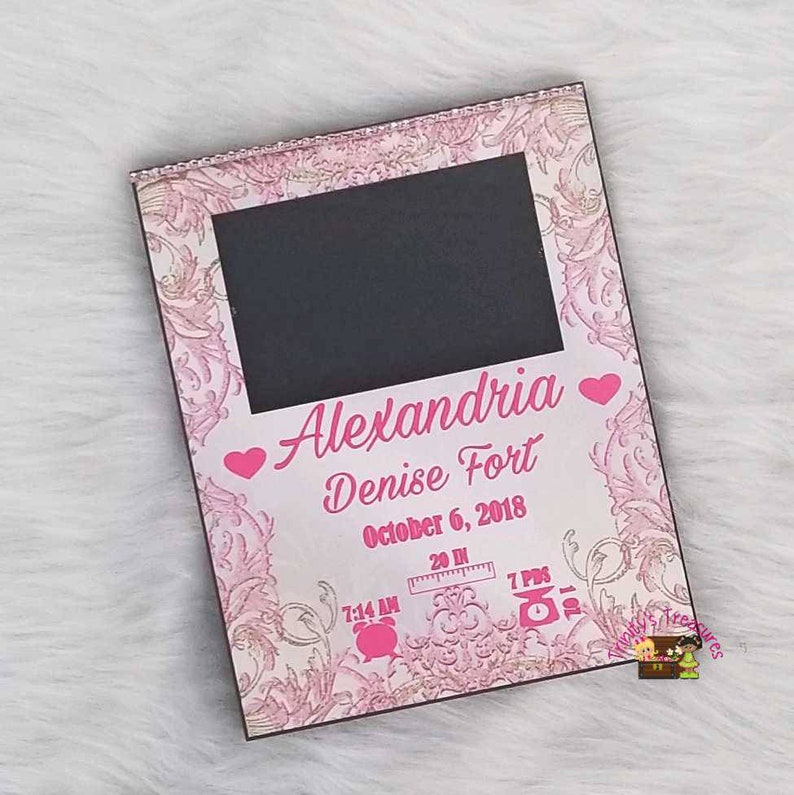Birth Announcement Picture Frame Personalized Gift For New Pas Nursery Decor Baby Shower Gender Neutral Newborn
