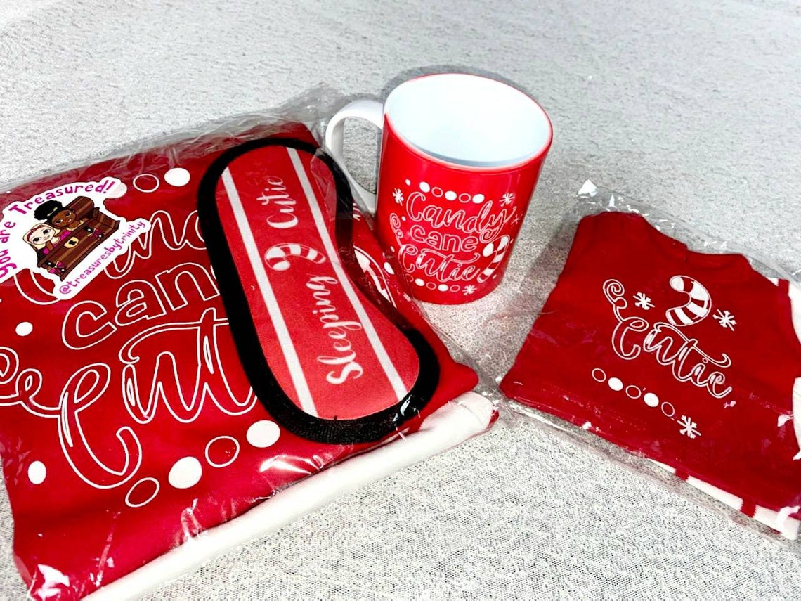 Matching Girl & Doll Pajama Set Christmas Pajamas Candy Cane Etsy