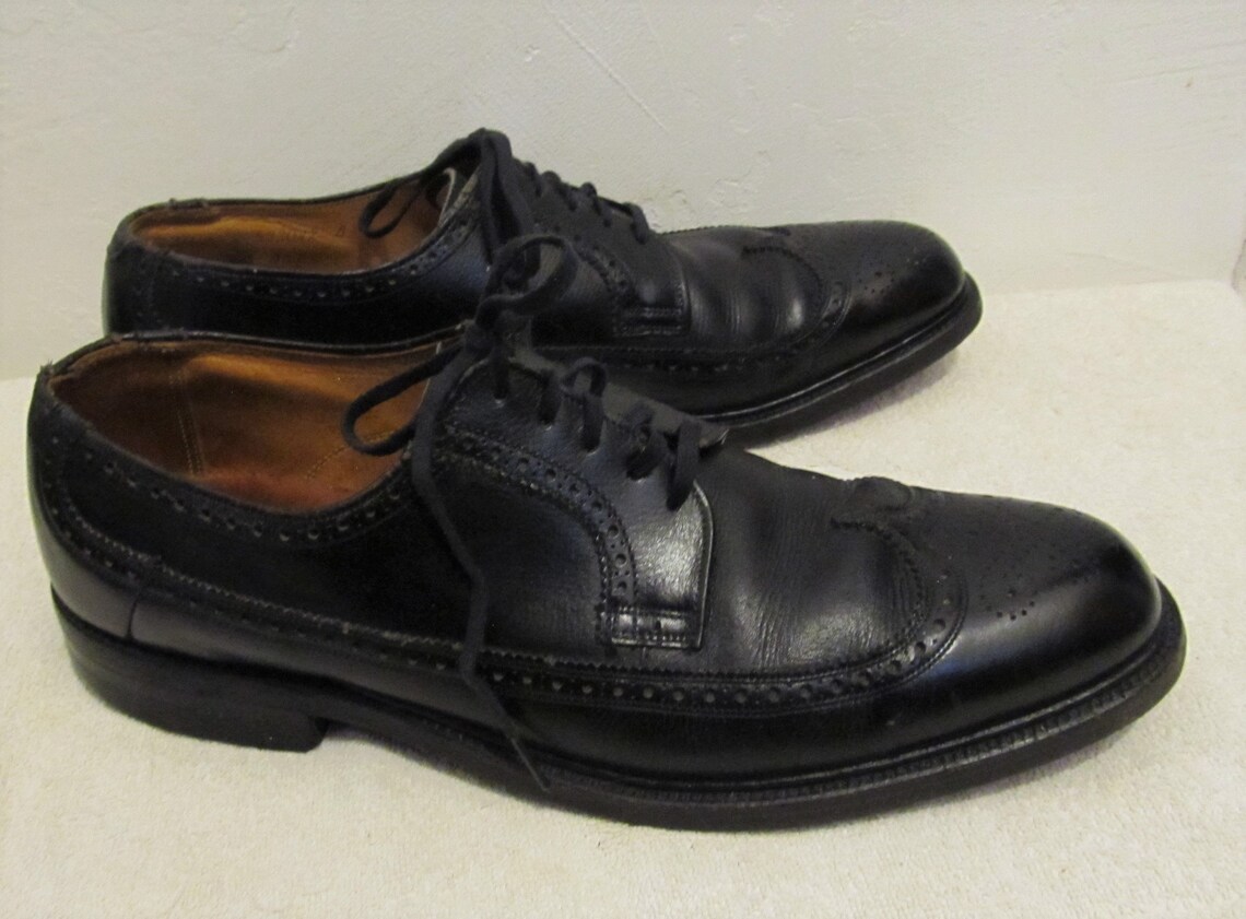 Men's Vintage 50'sBlack WINGTiP Shoes By WEYENBERG | Etsy