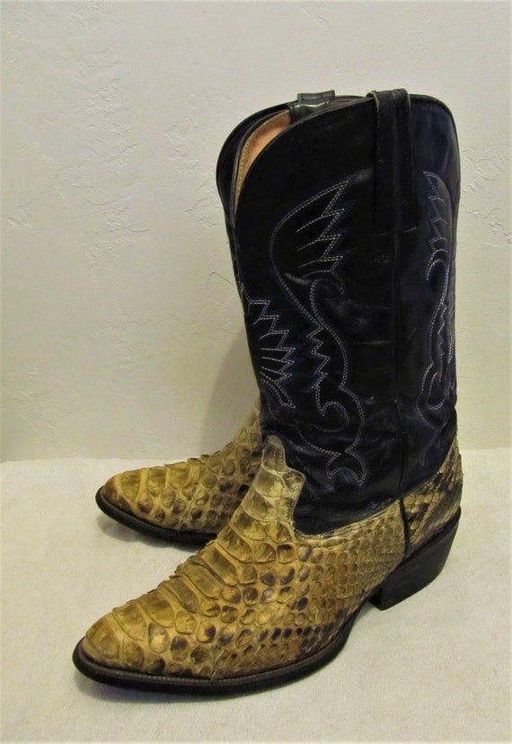 Men's Vintage 60's era,SNAKESKIN Cowboy Boots.7.5M