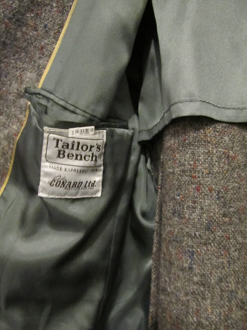 40-42R A Men/'s Vintage 80/'s,Gray 2 Button Front W00L TWEED Sportcoat By TAILOR/'S BENCH.M