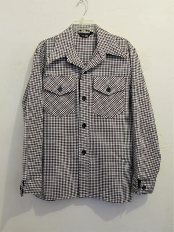 A Men's Vintage 70's,CHECKERED Red,White & Blue DI