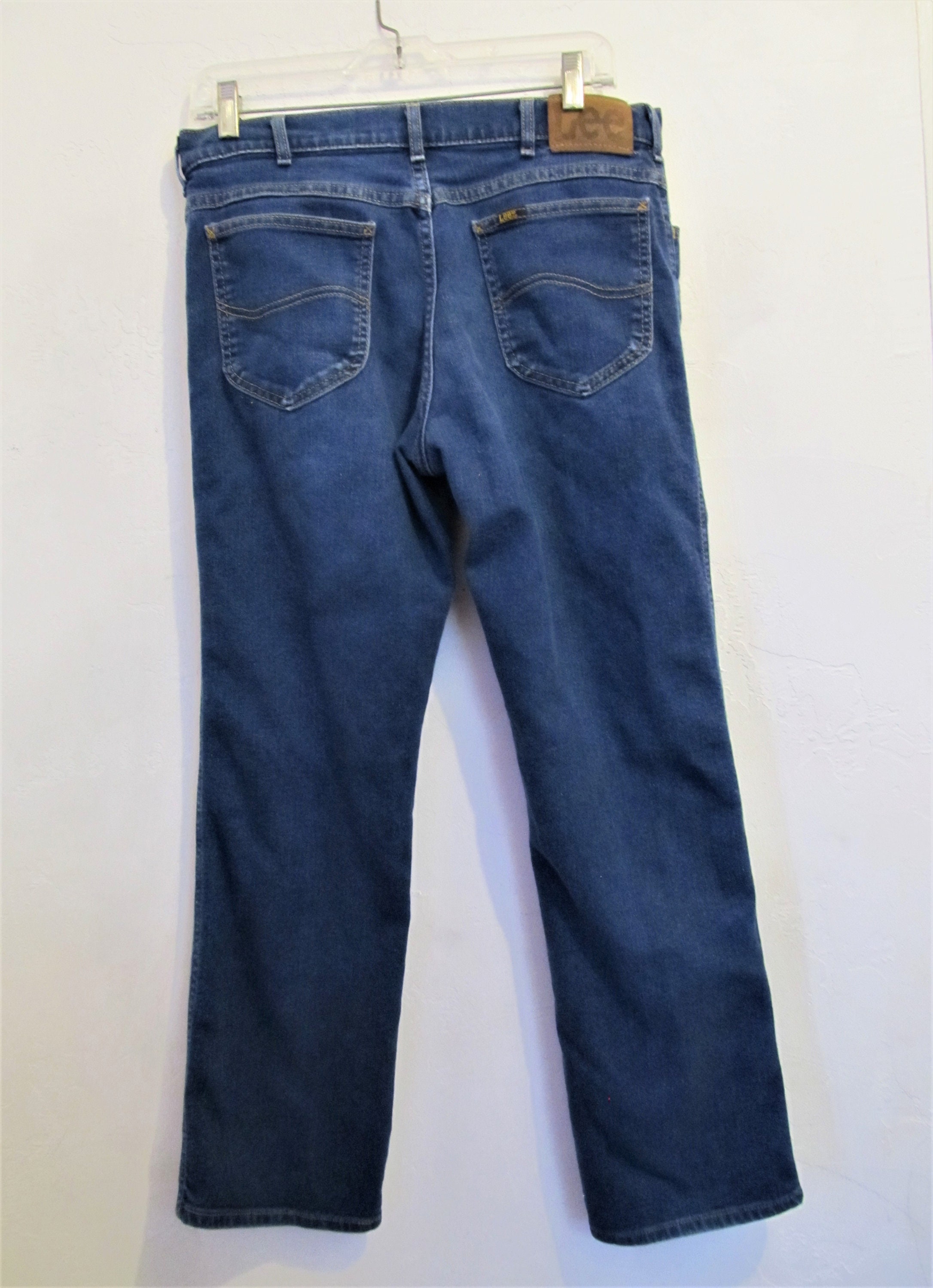 Men's Vintage 80's Blue BOOTCUT Stretch Jeans By LEE | Etsy