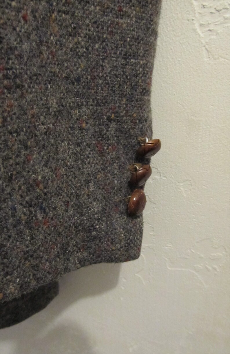 40-42R A Men/'s Vintage 80/'s,Gray 2 Button Front W00L TWEED Sportcoat By TAILOR/'S BENCH.M
