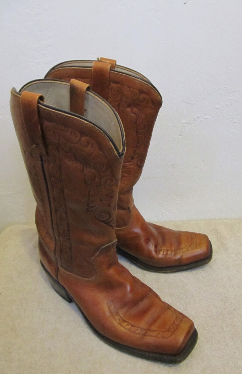 square front cowboy boots