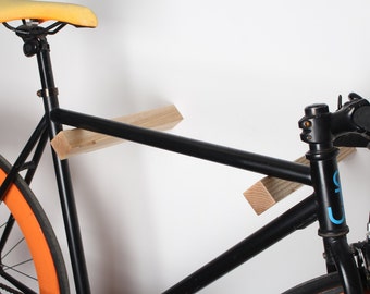 Wood hooks for bike storage / bike wall mount / bicycle holder