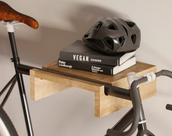 Soporte de pared para bicicletas de madera / portabicicletas de pared / soporte para bicicletas de madera / almacenamiento interior de bicicletas