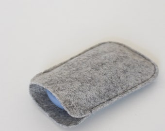 Gray Natural Felt Sleeve For Apple Magic Mouse