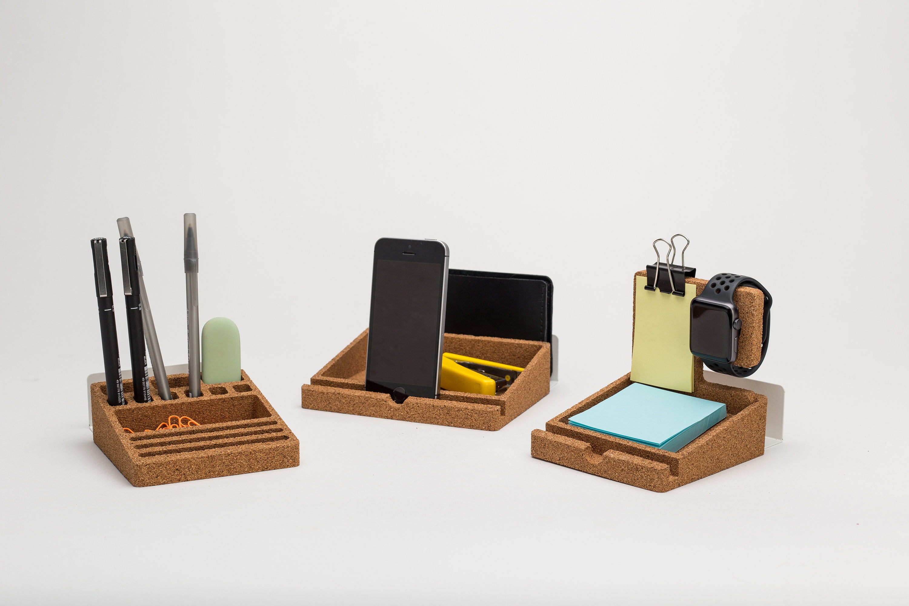 Cork Desk Organizer Set / Pen Holder / Office Storage / Apple Etsy