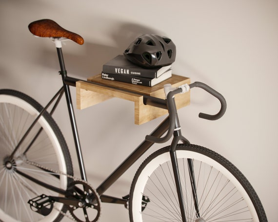 Soporte de pared para bicicletas de madera / portabicicletas de pared /  soporte para bicicletas de madera / almacenamiento interior de bicicletas -   México