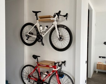 Estante de madera para bicicletas Portabicicletas de pared Soporte de  pared para bicicletas Soporte de madera para bicicletas