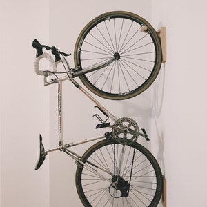Tokyo Wood Bike Rack Wall Mount Vertikal Wall Hook Bike Storage Etsy