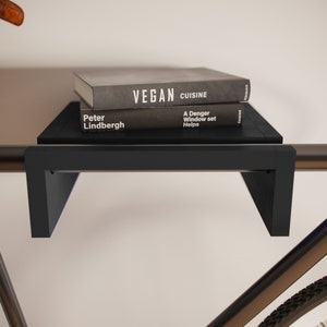 Wooden bike wall mount / Black wall bike rack / wood bike holder / indoor bicycle storage